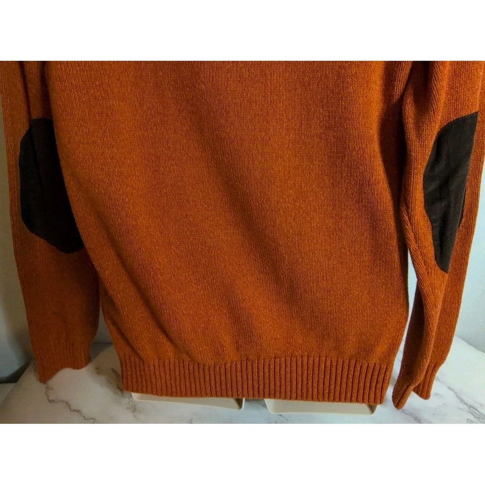Chaps Men's Mock-Neck Sweater Medium Burnt Orange In Color New With Tags - Picture 5 of 12